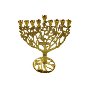 Tema sólido Menorah Metal tradicional Hanukkah en Tarifa mayorista para el hogar Hotel Restaurante Decoración Portavelas - Product Image 2