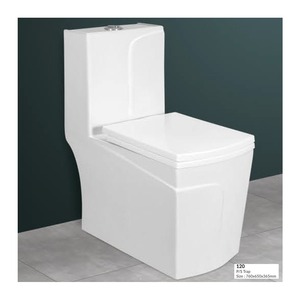 Inodoro de Porcelana Blanca de Una Pieza, Taza Alargada, Doble Descarga, Sifón, Montaje en el Suelo, Diseño Contemporáneo, para Baño - Product Image 4