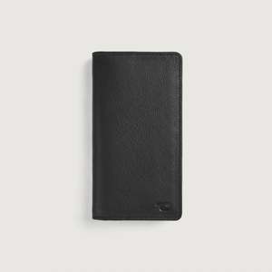 Cameron Lady's Short <b>Wallet</b> Genuine Black Leather Cowhide Lining Handmade RFID Feature Casual Style Logo Slim Open for Cash - Product Image 1