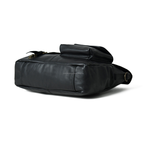 Haute Qualité Coton Vache Cireuse Double Poche Messenger Sac Bohème Vintage Rivet Détachable Réglable Bandoulière En Cuir - Product Image 4