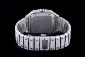 Elegante reloj de diamantes Moissanite de buena calidad, ropa informal estilo Hip Hop de lujo disponible a granel de La India - Product Image 5