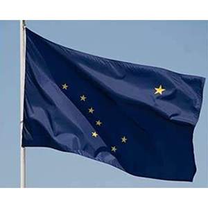 Bandera de Alaska de 3x5 pies para exteriores, banderas del estado de Alaska de doble cara hechas en EE. UU., 3 capas de poliéster de colores vivos y resistentes - Product Image 2