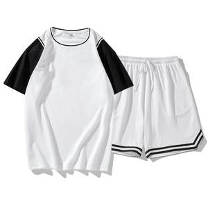 Uniforme de Baloncesto para Hombre, Conjunto Deportivo de Secado Rápido de Seda de Hielo, Camiseta y Pantalones Cortos de Color Sólido, Versión Pública, Talla Grande - Product Image 1