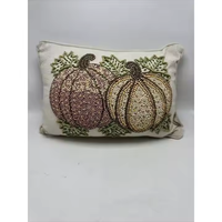 Housse de coussin Falah International, motif citrouille, motif uni, housse de coussin perlée pour l'extérieur, design européen moderne, housses de coussin