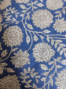 Rideaux et cantonnières indiens imprimés en coton à fleurs bleues, style moderne, ombrage léger, rideaux toutes saisons pour chambres - Product Image 4