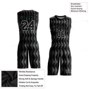 Vêtements de sport 2 pièces ensembles d'uniformes de basket-ball confortables impression par sublimation complète gilets et shorts sans manches pour hommes survêtements pour hommes - Product Image 6