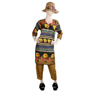 Traje de dos piezas estampado para mujer - Multicolor - Product Image 1