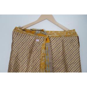 Wholesale Plus Size Summer Handmade Vintage Sari Silk Lace Wrap <b>Skirt</b> Reversible Lightweight Floaty Double Layer Floor-Length - Product Image 6