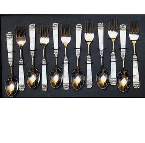 Juego de Cubiertos de Cocina con Acabado Dorado, Juego de Cucharas Metálicas, Cubertería Decorativa para Mesa, Decoración para Comida - Product Image 3