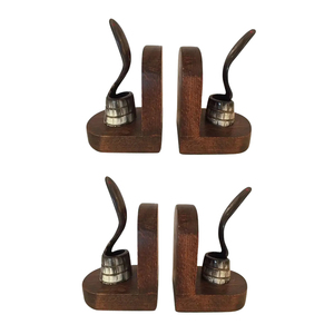 Luxury Handcrafted Wooden Bookends Customized Modern Design for Home <b>Table</b> <b>Top</b> <b>Decoration</b> Bulk Supply From India - Product Image 6