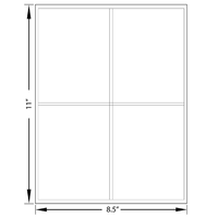 Étiquettes autocollantes rectangulaires blanches vierges 3-3/4 x 4-3/4 - Imperméables pour la promotion, les épiceries, les supermarchés - Personnalisation possible