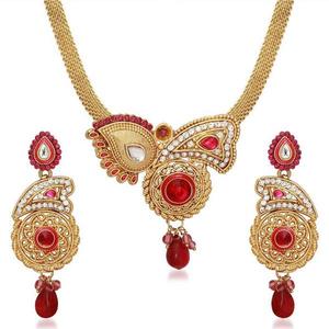 Kriaa 2021, conjunto de joyería de moda, collar y pendientes de piedra austriaca Rosa 2102104 - Product Image 1