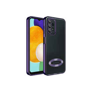 Coque arrière compatible AKAV Omega pour Samsung Galaxy A23, style INS, bleu Sierra électroplaqué, avec découpe pour logo de l'appareil photo, A53 - Product Image 2