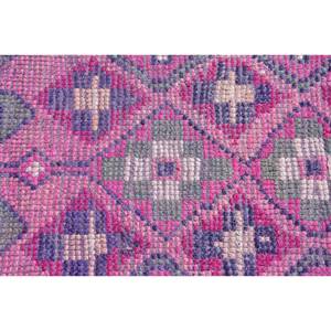 พรมตุรกีทำด้วยมือสีชมพูวินเทจ3.1 x 10.1ft สี่เหลี่ยมผืนผ้าพื้นที่ขนาดใหญ่เย็บปะติดปะต่อกันสำหรับห้องนั่งเล่น - Product Image 5