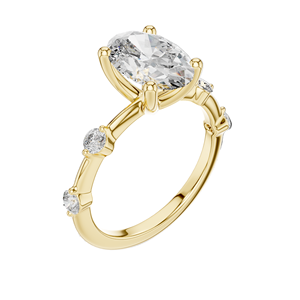 แหวนเพชรทรงรี 2.24 กะรัต เพชรเพาะเลี้ยงสำหรับผู้หญิง VVS-VS EF CVD เพชร 18KT, 14KT, 10KT ทอง และ 925 เงิน มอยส์ซาไนต์ - Product Image 3