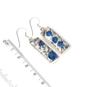 925 argent sterling massif K2 jaspe décembre mois pierre de naissance crochet boucle d'oreille - Product Image 4