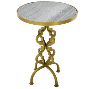 Mesa de centro de Metal superior de mármol Diseño hecho a mano Mesa sostenible Sala de estar Dormitorio Accesorios de muebles - Product Image 2