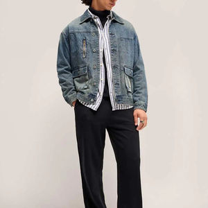 แจ็กเก็ตยีนส์สำหรับผู้ชายซักด้วยกรดแพ็กปากีสถานแพ็คแบบกำหนดเองราคาผู้ผลิตสำหรับฤดูใบไม้ร่วงและฤดูหนาว - Product Image 1