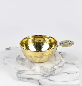 Cuenco decorativo de vajilla de calidad superior, cuenco de Chocolate de forma redonda de Color plateado y dorado para decoración de bodas - Product Image 2