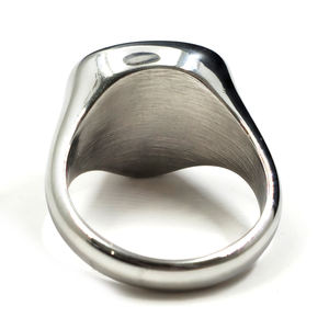 بالجملة خاتم أزياء من الفولاذ المقاوم للصدأ الفضي العتيق للنساء ، أحجار كريمة من الأحجار الطبيعية الكلاسيكية للأحزاب - Product Image 4