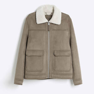 Prix raisonnable nouveauté produit à la mode veste en cuir en fausse fourrure quantité en vrac à manches longues veste en cuir pièce fraîche - Product Image 1