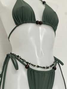 Vestido de playa de una pieza con cuentas audaces, nuevo diseño personalizado, listo para usar, conjunto de Bikini de 2 piezas para salidas a la playa, sexy y listo para usar - Product Image 3