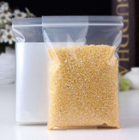 Sac en plastique transparent à fermeture éclair de logo personnalisé pour le stockage de vêtements pour produits ménagers