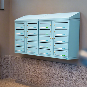 Boîte aux lettres publique antivol pour extérieur et intérieur, boîtes aux lettres multi-unités, boîtes aux lettres en acier inoxydable, boîte aux lettres commerciale en cluster - Product Image 6