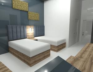 Ensemble de chambre d'hôtel Marriott de haute qualité Tailles de conception personnalisées Stockage en bois MDF Caractéristiques des meubles turcs pour les projets hôteliers - Product Image 2