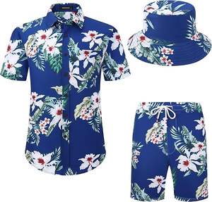 Ensembles de survêtements pour hommes, shorts décontractés, chemises boutonnées, shorts de dessous, tenues de sport, ensembles de shorts décontractés d'été, ensembles de shorts confortables - Product Image 1