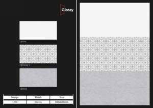 Carreaux muraux en céramique style Wall Style Pro 300x600mm, finition brillante mate effet sucre, pour salle de bain, cuisine, design mural intérieur luxueux. - Product Image 2