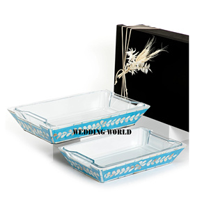 ชามไม้ทรงสี่เหลี่ยมผืนผ้าดีไซน์เนอร์ทำด้วยมือ - Product Image 1