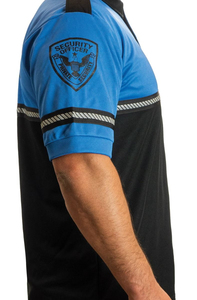 Camiseta Polo de Patrulla Bicicleta de Dos Tonos de Primera Clase con Bolsillo con Cremallera y Franjas Reflectantes, Fabricada en Pakistán, Personalizable OEM - Product Image 2