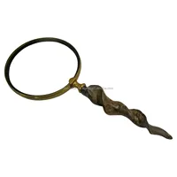 Wooden Handle Magnifier with Crystal Clear Lens for Coins Jewelry Stamps Reading and Detailed Craft Work