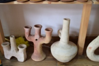 Figura Decorativa de Cerámica Esmaltada Marroquí con Diseño Animal para el Hogar