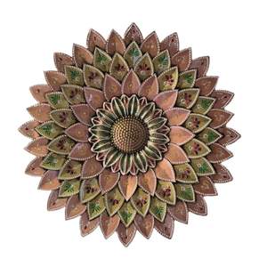 Decoración moderna para el hogar, escultura tallada grabada de Arte de pared de Metal de latón dorado de lujo para el hogar - Product Image 5