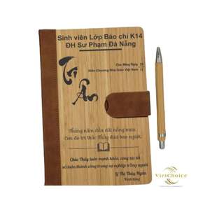 Prix abordable de haute qualité 100% couverture en bambou naturel cahier bureau papeterie fabricant de Vietchoice fabriqué au Viet Nam - Product Image 6