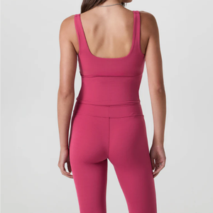 210Gsm taille élastique haute-été sport gilet pantalon antichoc Fitness soutien-gorge pour courir entraînement deux pièces Yoga ensemble - Product Image 4