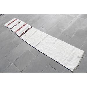 พรมขนาด 1.6x8.5 ฟุต, พรมตุรกีโบราณ, พรมลายดอกไม้สีขาว - Product Image 1