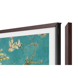 65-Inch 4K Smart HDR <b>Flat</b> Screen Television with Customizable Modern Brown Bezel - Product Image 2