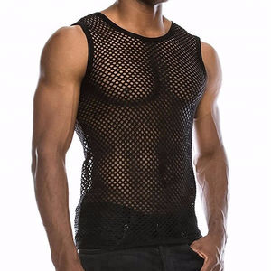 Premium Logo Gym Sleeveless Mesh Tank Top Fitness Top Workout Muscle <b>Stringer</b> Tank Top Bodybuilding <b>Vest</b> for Men Mesh Top - Product Image 1