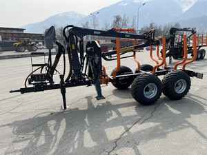 Remolque para Troncos con Certificación CE, Remolque Forestal con Grúa Hidráulica para la Extracción de Madera - Product Image 5