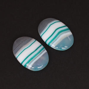 Pierre précieuse en vrac, pierre précieuse en vrac, agate bleue en dentelle, cabochon, pierre précieuse faite à la main pour la fabrication de bijoux, bagues, boucles d'oreilles, fabricant de bijoux - Product Image 5