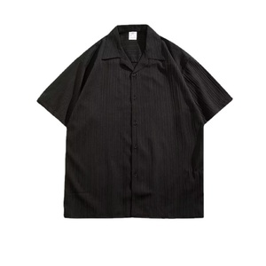 เสื้อคิวบาผู้ชายผ้าคอตตอนเนื้อนุ่มใส่สบายเสื้อคิวบาคอตตอนแขนสั้นคอตตอนปกคิวบาสำหรับผู้ชาย - Product Image 1