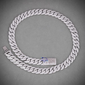 Conception personnalisée spéciale de haute qualité en or blanc 14KT, chaîne de diamants cultivés en laboratoire, certifiée VVS Clarté IGI - Product Image 5