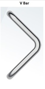 Heavy Duty Pull D BAR HANDLE/ C BAR HANDLE/ V BAR HANDLES for Door Sliding Cabinet Door Handles and Knob BRASS <b>BOW</b> WAR HANDLES - Product Image 5