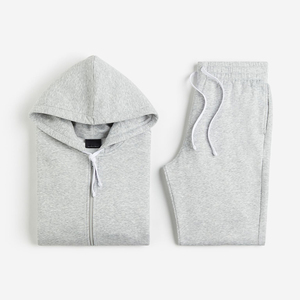 Chándal de entrenamiento de gimnasio de dos piezas ecológico unisex, ropa deportiva para hombres y mujeres para la temporada de invierno - Product Image 4