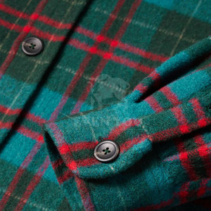 Camisa de Franela Sólida a la Moda, Tejido Suave de Algodón/Lana Cepillada, Transpirable, Ecológica, Ajuste Cómodo, Costuras Duraderas para Uso Casual - Product Image 6