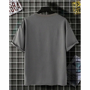2026 New <b>Men's</b> Streetwear Drop Shoulder Tee <b>Shirt</b> Nylon Spandex Longer Drop Curved Hem <b>Muscle</b> Slim <b>Fitted</b> Gym <b>T</b> <b>Shirt</b> Printed - Product Image 5