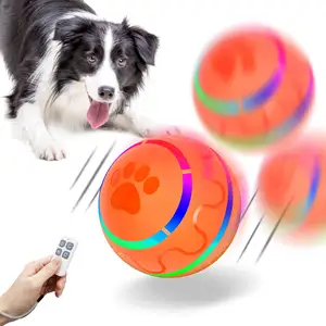 Smart Pet Toy Ball With LED Flash Interactive Dog Toy Wholesale Rechargeable Remote Control Pet Bouncing Ball Toy